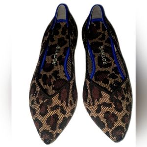 ROTHY'S The Point brown and tan cheetah print flats. Size 11.